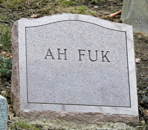 Headstone in Hartsdale Pet Cemetery, New York.