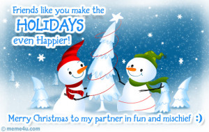 christmas ecard with snowman, christmas friends greeting card ...