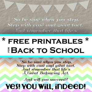 Back to School {Free Printables}