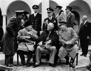 ... three central leaders of the allied powers during world war ii british