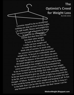 The Optimist's Creed for Weight Loss