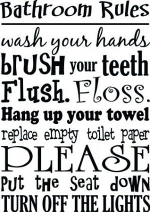 ... hands brush your teeth cute Wall Vinyl Decal Quote Art Saying Sticker