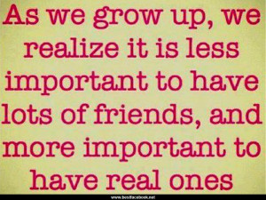 As We Grow Up,We Realise it is less important...