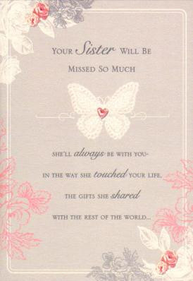 Download Image for Loss of Sister Sympathy Card