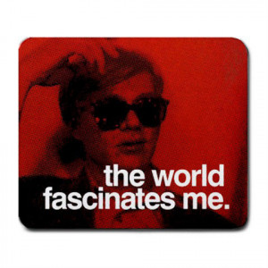 Mousepad : Andy Warhol - Photo Quote (Red)