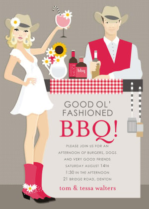 Southwest BBQ (Blonde) Invitation - Its a Couples BBQ! This great ...
