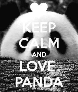 KEEP CALM AND LOVE PANDA