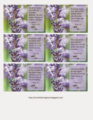 Sleep Bible Verse Cards: Click to Print