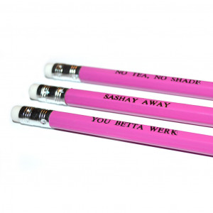 RuPaul's Drag Race Hand Stamped Slogan POPCULT Pencil Set from LA LA ...