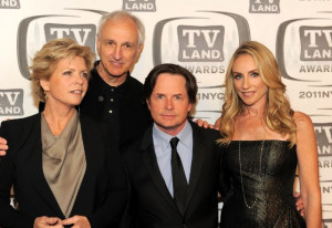 Michael J. Fox, Meredith Baxter, Tracy Pollan and Michael Gross