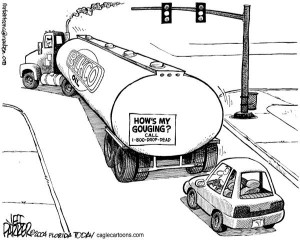 funny cartoon picture about high gas prices and gouging oil ...