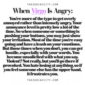 Zodiac Files: When Virgo Is Angry.