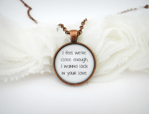 Sam smith latch inspired lyrical quote pendant necklace (handcrafted ...