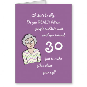 30th Birthday For Her-Funny Card