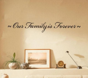 FAMILY IS FOREVER Wall Decal Sticker Inspirational Art Romantic Word ...