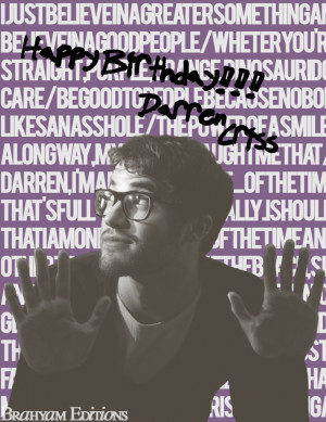 HBD Darren Criss Quotes Edition~ by Brahyamm