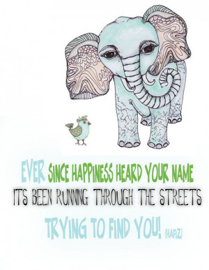 Whimsical ELEPHANT Illustration With Inspirational by ArtThatMoves, $ ...