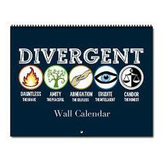 Divergent 2013 Wall Calendar. All Five Factions Symbols on the front ...