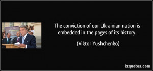 The conviction of our Ukrainian nation is embedded in the pages of its ...