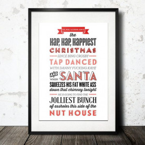 ... , Quote Print, Movie Quote, Christmas Vacation Movie, Red White