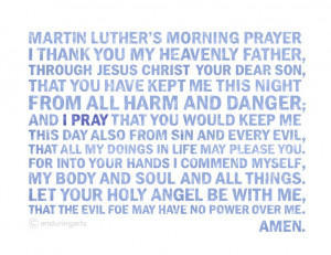 Martin Luther's Morning Prayer
