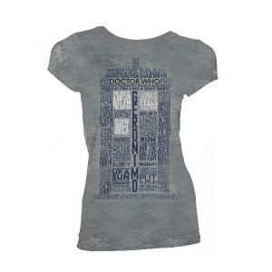 Details about Doctor Who Tardis of Quotes Womens Juniors T-Shirt