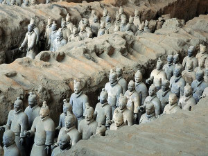 Platoons of clay soldiers were buried with China's first emperor, Qin ...