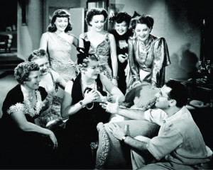 Still of Joan Crawford, George Cukor, Rosalind Russell and Norma ...