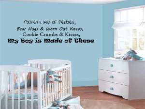 ... Knees, Cookie Crumbs and Kisses, My Boy is Made of These Wall Decal