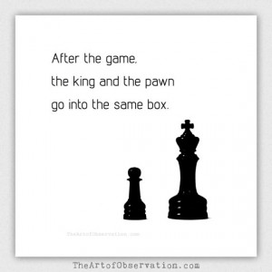 Life Quote, Typography Print, chess, black and white