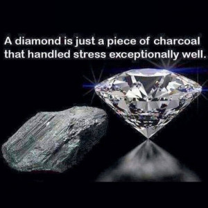 Diamonds are just charcoal handling stress beautifully!