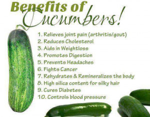 Top 10 health Benefits of cucumbers