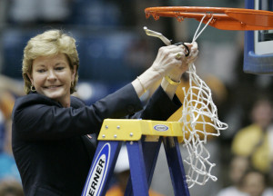 ... coach Pat Summitt can really coach 'em up. And she's a great quote too
