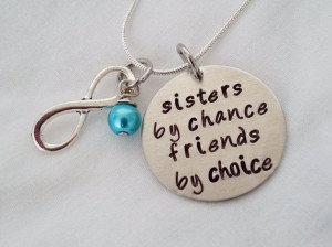 Sisters by Chance Friends by Choice Hand Stamped jewelry by ...