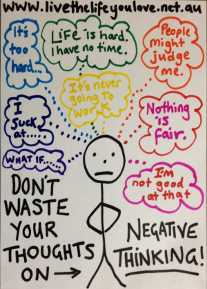 Don't waste your thoughts on negative thinking!
