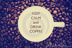 Quote on coffee background and filtered image.