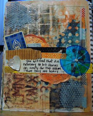 quotes mixed media art journal - Lori