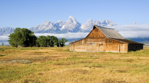 Download Moulton Barn, Grand Teton National Park 1366x768 Wallpaper