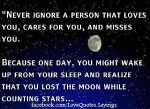 ... and realize that you lost the moon while counting the stars