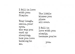 QUOTE I FELLIN LOVE WITH YOU SIMPLE YOUR LAUGH SMILE EYES SLEEPING ...
