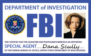 Fbi Agent Scully Badge...