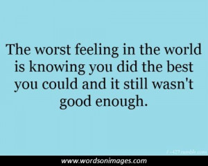 Not good enough quotes