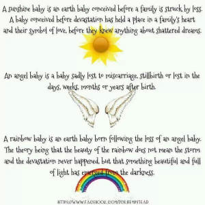 Sunshine, Angel & Rainbow Baby Meaning..