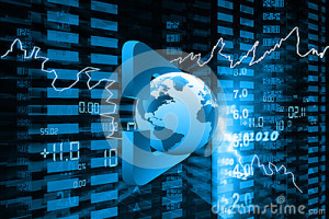 Royalty Free Stock Photos: Display of Stock market quotes