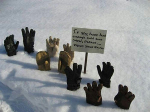 yes off course we all have more snow and more cold see our hands just ...