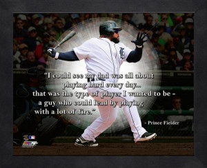 Detroit Tigers Prince Fielder Framed Pro Quote