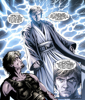 Luke's Force ghost implores Cade to save Hosk Trey'lis .