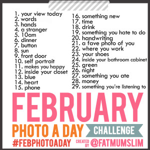 February Instagram Photo a Day Challenge #FEBphotoaday