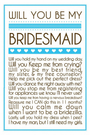 Popping the Second Question: Will you be my bridesmaid?