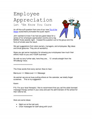Employee Appreciation - PDF